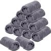 Tatuo 12 Pezzi 34 x 70 cm Asciugamani da Salone in Microfibra Asciugamani Viso con Superficie Assorbente da Parrucchiere Teli da Bagno per Doccia Panno per Palestra Spa Donna Bambini(Grigio)