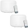 K2 STORE - 2 PEZZI Diffusore di Aromi 300ml con Umidificatore, Lampada Profumata a LED e Telecomando, Perfetto per Oli Essenziali e Illuminazione Decorativa