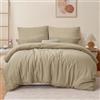 RUIKASI Set Copripiumino Matrimoniale 240x260 Grigio