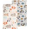 Aisawate Lenzuolo con angoli elasticizzati per bambini, confezione da 2 pezzi, 60 x 120 cm, con angoli elasticizzati in morbida microfibra, per culla (parchi per animali)