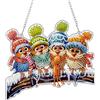 QENSPE Diamond Painting Ornamento da Appendere, Inverno Uccellino Dipinto Diamanti Pendente per Adulti Principianti, Speciale Forma Strass Art Artigianato Finestre Decorazione Regalo, Doppio Lato