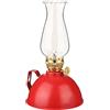 amanigo Lampada a Olio con Manico in Metallo for Cintura Mobile da 7,48 Pollici for Ristorante da Cucina for la casa da Campeggio (Color : Red)