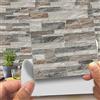Hiser 20 Pezzi Similpelle 3D in Finta Pietra Stile Mattone Pellicole Adesive per Mobili e Pareti,Rotoli Carta Adesiva Altissima Risoluzione con Varie Misure,Wrapping Piastrelle Cucine (LA019,15cm)