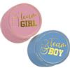 Lahviuu Genere Rivelare Squadra Bottone,72 Pack Sesso Rivelare Adesivi per Bambini Shower Sticker Adhesivos con Ragazzo Ragazza Team Boy and Girl per baby shower giochi di genere Reveal Fiesta