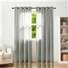 Alaoo 2pcs 50% Tende Trasparenti, 132x213CM, Grigio | Tende Trasparenti in Voile, con Occhielli Metallici per Camera da Letto e Soggiorno