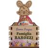 Faltec Cestino Pasquale in Legno Personalizzato, con Coniglietto, Porta Uova Kinder e Cioccolatini, Idea Regalo Pasqua - contenitore personalizzato - grafica a colori personalizzata (Modello 3)