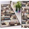 Ufamiluk Tappeto Salotto Moderno 60x140cm Lavabile Antiscivolo Antimacchia Durevole Tappeto Camera Ragazzo per Soggiorno Camera da Letto Cucina Bagno ColorN