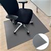 Floordirekt Tappetino Protettivo per Pavimento, 100 x 120 cm, Grigio Scuro, con Bordo smussato, per Sedia da Ufficio, in PVC, Protezione Pavimento, Tappetino, Tappetino Protettivo per Laminato,