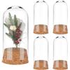 PH PandaHall Cloche a Cupola con Display in Vetro da 4 Pezzi, Mini Campana per Fiori, Decorazioni Natalizie per la Casa, 3.7x7.8cm