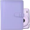 MUZIRI KINOKOO Album fotografico con 256 tasche per Instax Mini EVO/Mini 12/Mini 41/Mini Liplay foto, Fotoalbum Per Mini 11/40/99/90/25/9/8/7 - foto da 3 pollici album - viola
