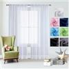 GAIFNAG Tende Voile Semi Trasparenti 90 x 180 cm Lino Naturale, Antimosche Lavabile Regolabile per Porta Finestra, Decorazione, Bianco