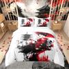 Loussiesd Set di biancheria da letto in stile giapponese, per bambini, ragazzi, ragazze, adolescenti, stile giapponese, stile tradizionale, estetico, con 2 federe