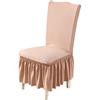 DOTBUY-SHOP Coprisedie con Schienale 1/4/6/10 Pezzi Elasticizzato Copertura della Sedia, DOTBUY Fodere Sedie Copertura Lavabile Estraibile Molto Facile da Pulire (Cammello,6 Pezzi)