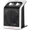 briebe Termoventilatore, Stufetta Elettrica Da Bagno 2000W Con Termostato Regolabile per Basso Consumo, Ventilatore Aria Calda/Fredda, Protezione Surriscaldamento, Silenzioso, Nero/Bianco