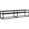 vidaXL Mobile Porta TV Nero 180x40x40,5 cm in Vetro Temperato