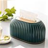 Jauhmui Scatola per fazzoletti cosmetici in plastica con coperchio, scatola per fazzoletti a righe, porta fazzoletti cosmetici, porta fazzoletti decorativo, organizer per fazzoletti, per bagno, soggiorno