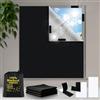 DOUyemi Tessuto Oscurante Finestra, 100x145cm Tenda Oscurante per Finestre Senza Forare, 100% Blocco Luce Pannello Oscurante per Finestre, Si Adatta a Qualsiasi Dimensione e Forma della Finestra