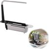 DINGFENG Organizer Cucina per Lavello in Regolazione telescopica, porta spugne lavello cucina，Stretto Adatto per Porta Spugne, Porta Asciugamani, Porta Stracci, Super Accessori per Cucina e Bagno Rimovibile