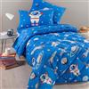 Caleffi Trapunta invernale per letto singolo una piazza in Cotone Art. Spazio - Blu 165x265 cm