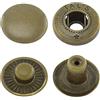 GETMORE Parts bottoni a pressione S-Feder, bottoni in ottone, snaps, press-studs, ottone, inossidabile, da 50 pezzi - antichi, 15 mm