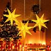 Mstnoixgc 3 pcs Stelle di Carta da Appendere, 35 cm Stella di Natale Luminosa LED, Stelle Luminose 3D, Decorazioni Natalizie, Decorazione della Finestra
