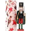 COMBIUBIU Schiaccianoci Natalizi 38 cm,Nnutcracker Christmas,Soldatini Schiaccianoci Natalizi Sstatuette Tradizionali di Natale,Decorazione Natalizia-Colore Nero