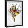 Piaxle Cornice 3D Profonda 20x29 cm con plexiglass A4 Cornice Profonda per Oggetti per Foto Fiori Souvenir e Bricolage - Nero
