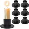 MINZHI 6 Pezzi Porta Candele,Portacandele nere in stile retrò,Portacandele Nero in Metallo,Natalizio Candelabri,in stile retrò, per soggiorno, sala da pranzo e camera da letto, decorazione del camino