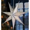 BRUBAKER Stella dell'Avvento di carta da 60 cm da appendere - stella dell'Avvento da finestra - Stella 3D con filettatura E14 - Decorazione natalizia da appendere Stella illuminata con cavo da 3,5 m