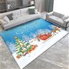 Morbuy Natale Tappeto Salotto Grande Pelo Corto Moderno, Tappetino per Decorazioni Natalizie 3D,Grandi Dimensioni Soggiorno Bambini Camera da Letto Decorazione Tappeti (80x120cm,Foresta)