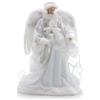 Festive Productions Ltd - Angelo con Abito in Velluto e Ali di Piume, 35 cm, Colore: Bianco
