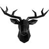 Zyqixluk Arredamento Di Cervo In Resina, Decorazione Della Parete Della Testa Di Cervo,Centrotavola Da Parete Statua Della Testa Di Animale Per Bar, Soggiorno, Decorazioni Per Casa Uffici,A2,14*5.5*14.2in