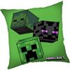 Jerry Fabrics Cuscino quadrato ufficiale di Minecraft, motivo The Mobs, 40 x 40 cm, con personaggi Creeper, Zombie ed Enderman, morbido cuscino in peluche per camera dei bambini o sala giochi