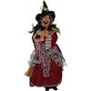 cosedacasa Befana strega con scopa porta doni luci suoni addobbi halloween natale bambini decorazioni natalizie pupazzo bambola statua cm 35