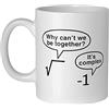 getDigital 12844 Nerd Geek Tazza IT IS Complex, Ceramica, Bianco, 10 x 10 x 10 cm