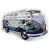 BRISA VW Collection - Volkswagen Orologio da parete officina senza cifre Cronometro Campervan T1 Bus design (Surf/Blu)