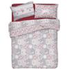 PELLECCHIA 1969 | Parure Copripiumino Matrimoniale 100% Cotone, Completo di Sacco 250x200cm e 2 Federe 52x82cm, Made in Italy Fantasia (SHabby Romantic Rosso, Matrimoniale)