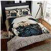 GC GAVENO CAVAILIA Set di biancheria da letto matrimoniale in microfibra, copripiumino con federe, motivo carlino dolce 3D, con stampa di animali, biancheria da letto matrimoniale (200 x 200 cm
