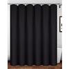 Homehold Tenda da doccia impermeabile in poliestere con ganci, 180 x 220 cm, colore: nero