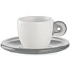 Guzzini Fratelli Guzzini Gocce Tazzine Caffe, Porcellana, Grigio Cielo, Set da 6 Pezzi