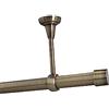 Sento Kit Bastone per Tende in metallo 25mm Ottone Antico Montaggio a Soffitto 120 cm ALBANA