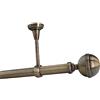 Sento Kit Bastone per Tende in metallo 25mm Ottone Antico Montaggio a Soffitto 120 cm BONA