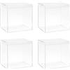 Keboyoe 4 Pzs 8.5*8.5*8.5cm Scatola Acrilica Trasparente Cubo con Coperchio