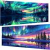 Pujeknm Set di 2 diamond painting (30 x 60 cm), 5D Diamond Painting per adulti, fai da te Aurora con diamanti artistici, per soggiorno, camera da letto, decorazione da parete (set da 2)