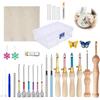 Les-Theresa 35 Pezzi Punch Needle Kit, Ago Magico per Ricamo in Acciaio Penna Ricamo, Ago per Punch Needle, Embroidery Kit, Kit Ricamo Principianti, per Maglieria Artigianale Fai-da-Te