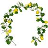 FACULX Ghirlanda di limoni artificiali, ghirlanda di frutta artificiale con foglie di limone e foglie verdi, per matrimoni, tavoli, giardini, casa, arco decorativo