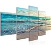 Runa Art Mare Spiaggia Murali Tela Non Tessuta 5 Pezzi Panorama Blu Beige Camera Da Letto Corridoio 015553a