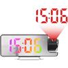 KHIronHive Sveglia digitale a proiezione con display multi-angolo regolabile, sensore di temperatura e grande schermo LED verde, proiettore per soffitto o parete, per camera da letto e decorazione della casa