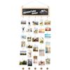 VOSSOT Cornice Espositore Foto Collage Cornici Foto da Parete Memory Appendere Cornice Portafoto Collage DIY Collage Tabellone Foto con 30 Clip in Legno per Compleanno Matrimonio Natale