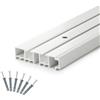 DQ-PP Binario per Tende per Tende 180cm | Doppio | PVC | Bianco | 1,8m (2 x 90 cm + Connettore) | Trattamento delle finestre | A soffitto | Pioli di Installazione Inclusi